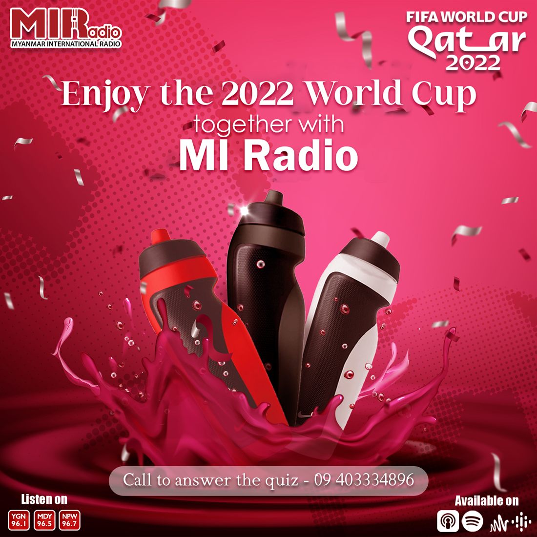 Enjoy the 2022 World Cup together with MI Radio, quiz giveaway artwork